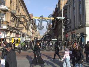 Round the corner from Grasshoppers Hotel Glasgow
