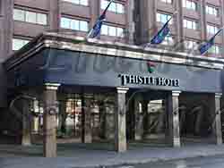 Thistle Hotel in Glasgow located in top end of the Glasgopw Shopping area